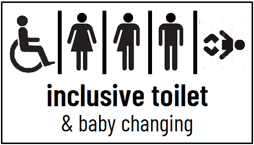 Inclusive Toilet sign