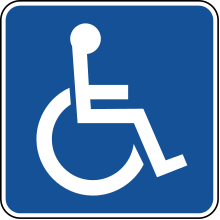 Disabled car parking sign