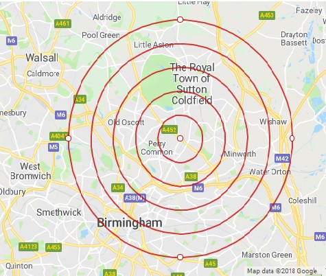 5 mile Radius